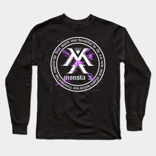 MONSTA X Beautiful World Tour US Stops Splatter Logo Long Sleeve T-Shirt